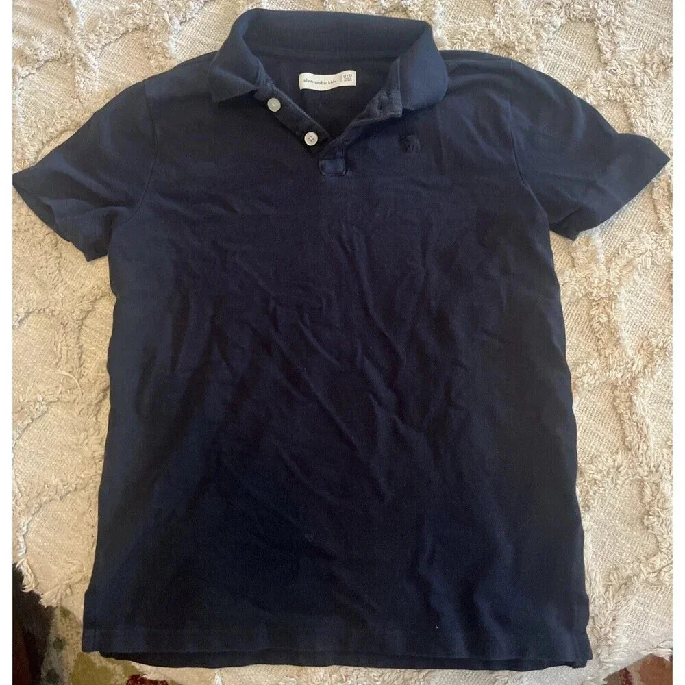 Abercrombie Kids black S/S polo shirt kids sz 11/12
